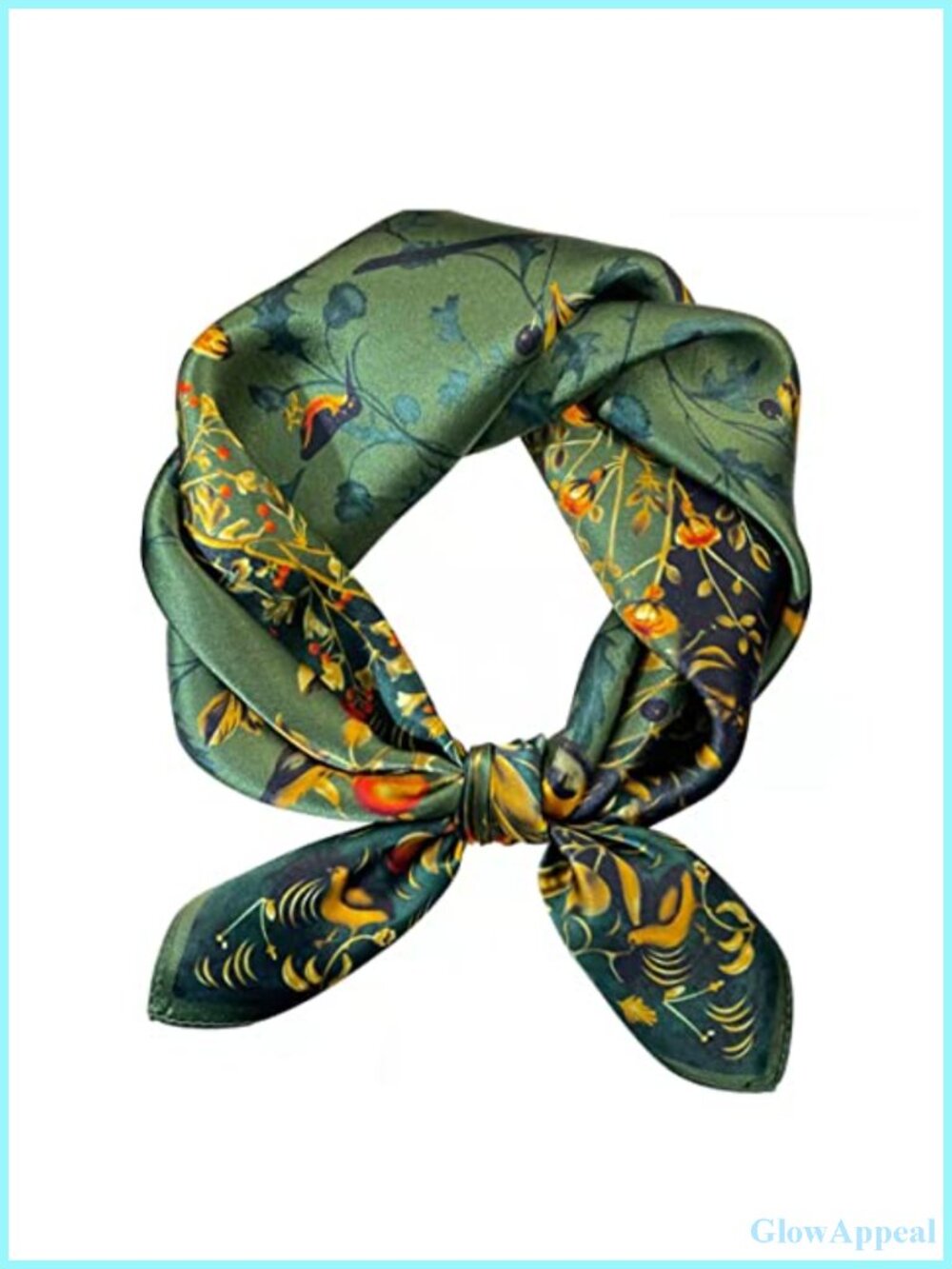 100% Silk Square Scarf for Hair Women Men Neckerchief Headscarf